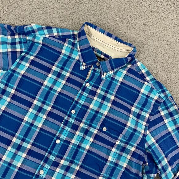 Club Room Shirt Men XL Blue Plaid Long Sleeve Button Down NWT - Picture 3 of 10